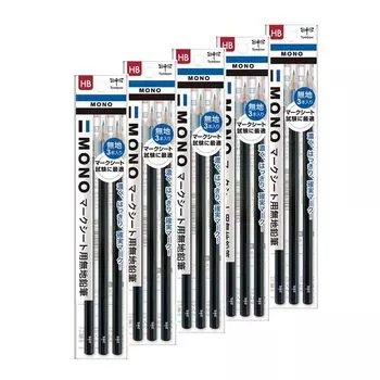 Карандаш Tombow Pencil MONO Mark Sheet Pencil HB Pencil 3 x 5 шт. [Обычный] (с кепкой) АСА-312-5П чёрный