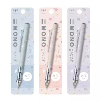Карандаш Tombow Pencil MONO механический карандаш Monograph 0,3 мм с узором из прозрачных камней набор из 3 шт. DCD-332XAZ