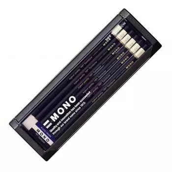 Карандаш Tombow высокого качества 4B MONO (Карандаш высокого стандарта с ультратонким стержнем) с ластиком MONO для черчения/рисования 1 дюжина MONO-4B