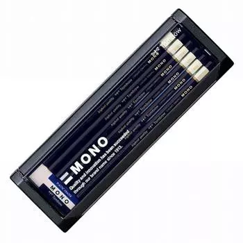 Карандаш Tombow высокого качества HB MONO (Карандаш высокого стандарта с ультратонким стержнем) Ластик MONO в комплекте для черчения/рисования 1 дюжина MONO-HB