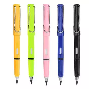 Карандаши без чернил HB твердость долговечный эргономичный карандаш без чернил с ластиком для студентов-художников Yellow