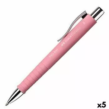 Карандаши Faber-Castell Poly Ball XB, розовые, 5 шт.