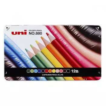Цветные карандаши Mitsubishi Pencils 8800 12 цветов