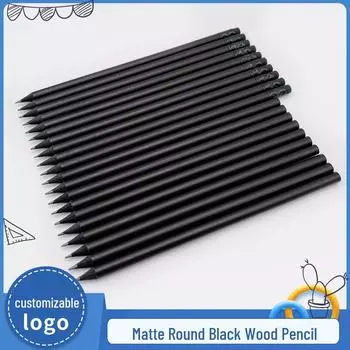 Карандаши Penhai Black Wood Resin: Идеально подходит для студентов и предприятий, возможна персонализация с помощью шелкографии или лазерной гравировки логотипов. HB, Without eraser