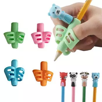Карандашница 4 колпачка и карандашница для удерживания как слева, так и справа карандашница удерживающая ручка карандашница уменьшает правильный захват мягкий силикон