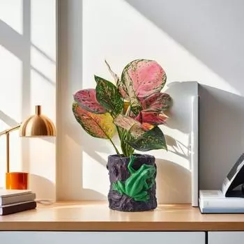 Карандашница в виде лягушки, уникальный забавный горшок для суккулентов, прочная конструкция, легко моется, многоцелевой держатель для ручек и кисточек, органайзер для стола