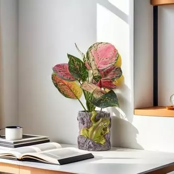 Карандашница в виде лягушки, уникальный забавный суккулентный горшок, прочная конструкция, легко моется A