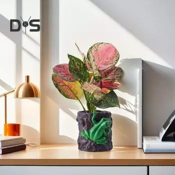 Карандашница в виде лягушки, уникальный забавный горшок для суккулентов, прочная конструкция, легко моется, многоцелевой держатель для ручек и кисточек, органайзер для стола A