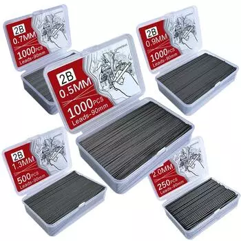 Карандашные стержни большой емкости, сменный стержень для карандаша, механический грифель для карандаша, автоматический карандаш 2.0mm 250pcs