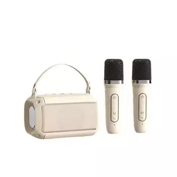 Караоке беспроводной микрофон + динамик двойной микрофон пение низкая задержка DSP шумоподавление большая емкость с RGB подсветкой Single Microphone синий
