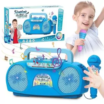 Караоке-машина для девочек и мальчиков с микрофоном, мини-динамиком, музыкальным инструментом, игрушкой U Red