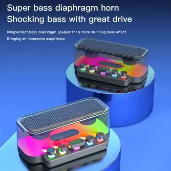 Караоке-машина с двумя беспроводными микрофонами Портативный динамик BT Светодиодная подсветка Управление высокой громкостью чёрный