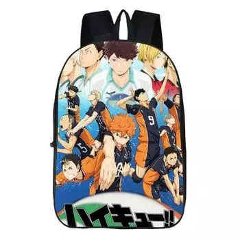 Карасуно Хайкюу Аниме Школьный Рюкзак Наплечная Сумка Дорожные Рюкзаки Книга Blue Orange