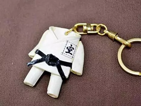 Каратэ-ги из натуральной кожи 3D брелок VANCA CRAFT Leather Story в (Япония, ручная работа)