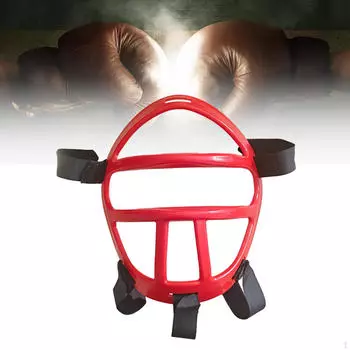 Каратэ Маска для лица Боксерский щит Защита головы Удобная спортивная красный