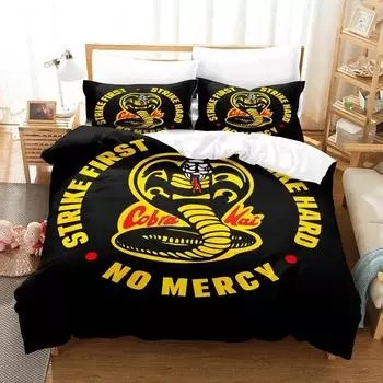 Karate Kid Bedding Set Boys Girls Twin Queen Size Duvet Cover Pillowcase Bed Kids Adult Fashion Home Textileextile EU Single 135x200cm