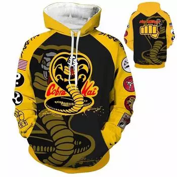 Karate Kid The Cobra Kai Hoodie 3d Animation Clothes Cosplay Coat Pullover Tops S