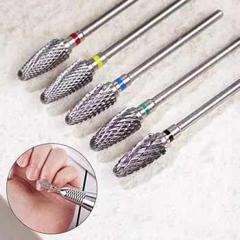 Карбид вольфрамовые пилочки для ногтей, сверло для полировки кутикулы, шлифовальная головка для ногтей, электрический маникюрный набор для удаления акриловых ногтей, геля F