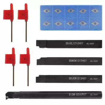 Карбидный держатель токарного станка, режущий инструмент для токарного станка, сменный держатель токарного инструмента, принадлежности для токарного станка по дереву с 10 твердосплавными пластинами красный