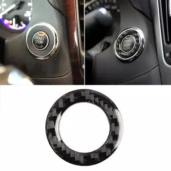 Карбоновая наклейка для запуска и остановки двигателя, водонепроницаемый пыленепроницаемый переключатель, волокно, самоклеящаяся наклейка для запуска и остановки