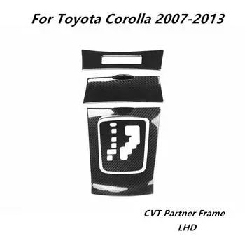 Карбоновое волокно черного цвета для Toyota Corolla 2007-2013 LHD RHD Автомобильная панель переключения передач Рамка Отделка ABS Декор Наклейки Аксессуары