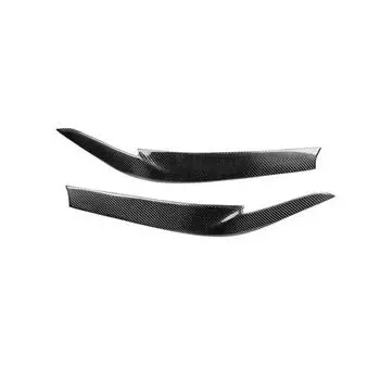 Карбоновые фары, брови, веки, подходят для BMW G30 5 серии, автомобильные аксессуары, передняя фара, брови, наклейка для стайлинга автомобиля чёрный