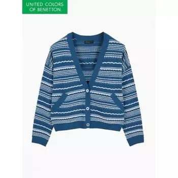 Кардиган Benetton Multi Stripe Knit Cardigan Bakc51331 BL/OS