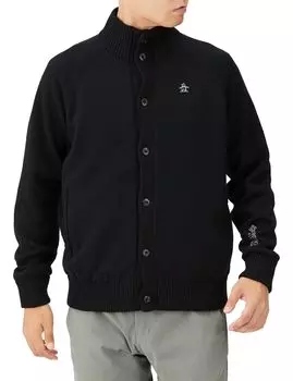 Кардиган-блузон с застежкой спереди гольф MGMWJL02 BK00 [Munsingwear] [СТАНДАРТ] Подкладка GORE-TEX, дышащая, ветрозащитная, мужская (черный)