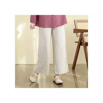 Кардиган большого размера с вышивкой из хлопка и льна с длинным рукавом для женщин M