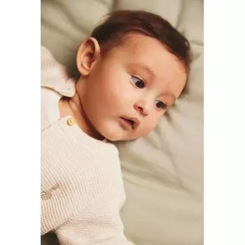 Кардиган хлопковой вязки HM светло-бежевого цвета Sophie La Giraffe