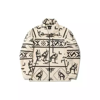 Кардиган Li Ning Altay Rock Art Element с капюшоном из флиса, унисекс, светло-античный желтый AWDT711-1 XL