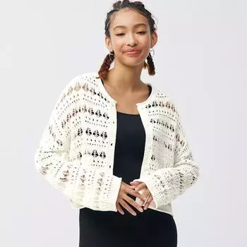 Кардиган открытой вязки с длинными рукавами GU by Uniqlo