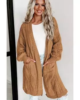 Кардиган с резинкой и люверсами Azura Exchange L хаки