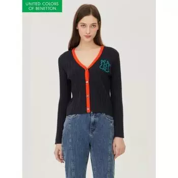 Кардиган с вышитым кроликом Benetton Bakc10341 NY/OS