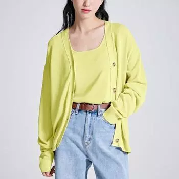 Кардиган Spao с V-образным вырезом Spckb37w92 T LYELLOW/85