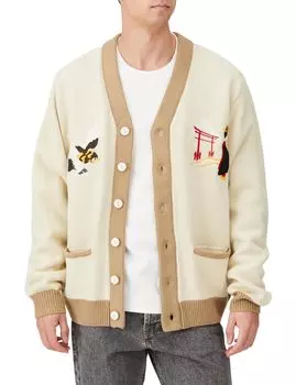 Кардиган СУВЕНИРНЫЙ КАРДИГАН [Хьюстон] (Замок) Мужской белый