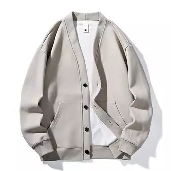 Кардиган свитер мужской весенне-осенний тренд пальто в гонконгском стиле повседневная мужская свободная одежда M чёрный