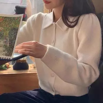 Кардиган, свитер, пуловер, женский, 2023, вязаный кардиган, свитер, женский дизайн, осенний свитер с длинными рукавами, женский пуловер One Size зелёный