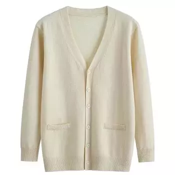 Кардиган свитер женский колледж стиль вязаный студенческий свитер свободное пальто XS