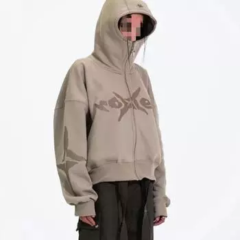 Кардиган-свитшот на молнии в европейском и американском стиле для мужчин и женщин S чёрный