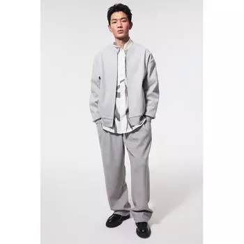 Кардиган свободного кроя из джерси HM, серый меланж S