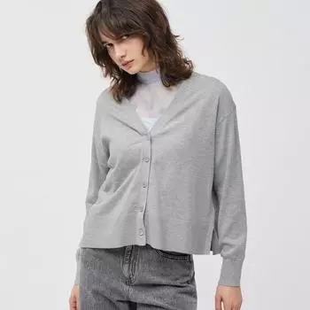 Кардиган свободного кроя с длинными рукавами GU by Uniqlo UV Cut