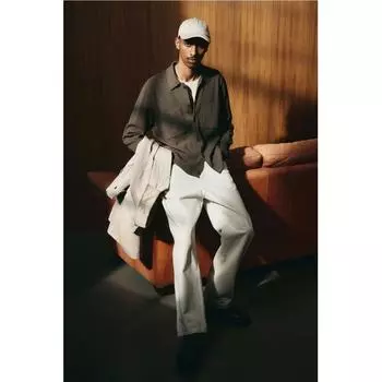 Кардиган тонкой вязки HM Regular Fit Dark Beige XS