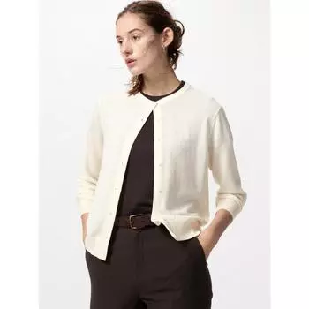 Кардиган Uniqlo Merino с круглым вырезом 01 OFF WHITE/WOMEN XS