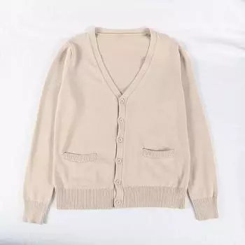 Кардиган в стиле JK - Стильный повседневный для ежедневной носки L бежевый