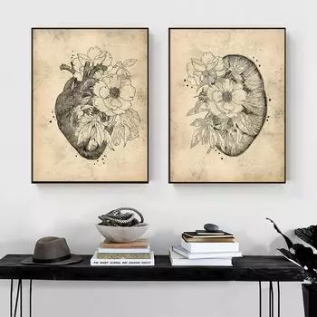 Кардиология, художественная анатомическая система, постер, холст, картина, фотографии на стене, украшение для больничной карты, украшение для дома и офиса, фреска 21X30cm No Frame