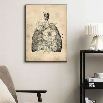 Кардиология, художественная анатомическая система, постеры и принты, картины на холсте, картины на стенах, больничные карты, украшение для офиса 21x30cm No Frame