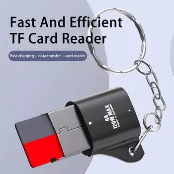 Кардридер TF 2-в-1 для карт памяти Type-C Высокоскоростной адаптер для зарядки через USB Преобразователь OTG Digital