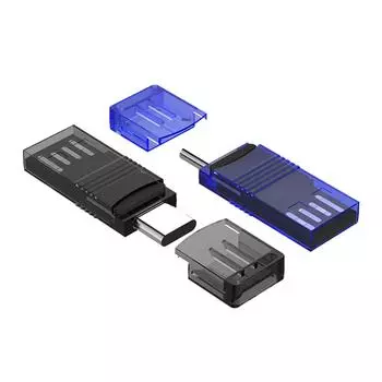 Кардридер типа C Plug and Play с двумя портами TF для ПК, ноутбука, телефона A чёрный