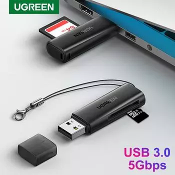 Кардридер Ugreen CM264 USB 3.0 чёрный
